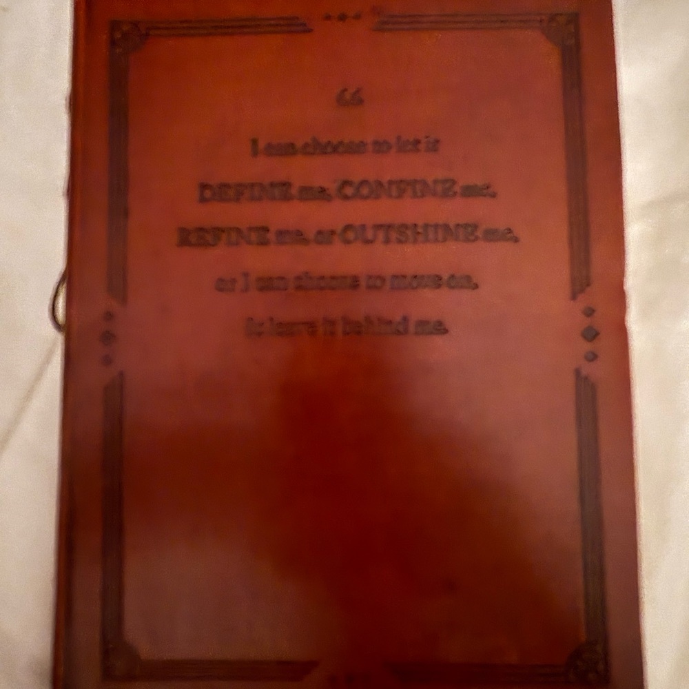 Brown Leather Journal with Inspirational Quote